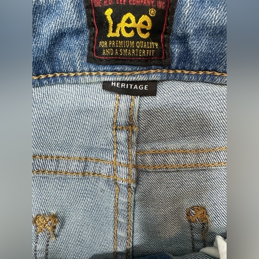 NWT Lee Heritage High Rise Kelly Mid Skinny Denim Blue Jeans Sz 10 M Distressed - Picture 9 of 12